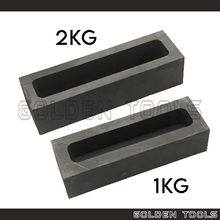 Load image into Gallery viewer, 1 Kg / 2 Kg Graphite Ingot Mould Acuan Tuang Emas Perak Crucible Metal Casting for Gold Bar Mould Melting Refining

