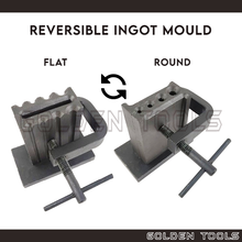 Load image into Gallery viewer, Reversible Ingot Mould Flat &amp; Round Wire 4 Sizes Acuan Tuang Emas Perak Gelang Metal Melting Jewellery Casting
