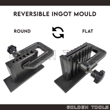 Load image into Gallery viewer, Reversible Ingot Mould Flat &amp; Round Wire 6 Sizes Acuan Tuang Emas Perak Gelang Metal Melting Jewellery Casting

