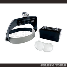 Load image into Gallery viewer, Head-Banded Binocular Magnifier With 4 Magnification Power Lens 1.2X, 1.8X, 2.5X, 3.5X Jewellery Casting Tools Watch
