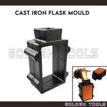Load image into Gallery viewer, 2 Pcs Cast Iron Flask Mould Sand Casting Cincin Perak Metal Making Tools
