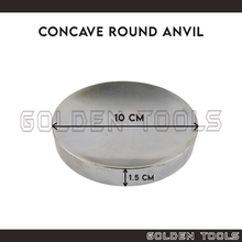 Load image into Gallery viewer, Round Anvil Concave Metal Bench Block Shaping Crafting Jewellery Casting DIY Hammering Tools
