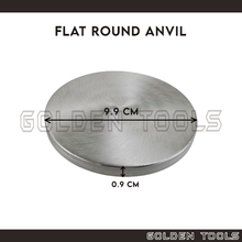 Load image into Gallery viewer, Round Anvil Flat Metal Bench Block Shaping Crafting Jewellery Casting DIY Hammering Tools
