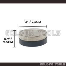 Load image into Gallery viewer, 3" Round Anvil Steel Bench Block With Rubber Base Set Art Crafting DIY Hammering Casting Tools
