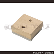 Load image into Gallery viewer, 3" Anvil Steel Dapping Block With Wooden Base Casting DIY Art Crafting Tools
