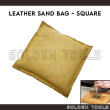 Load image into Gallery viewer, Square Leather Sand Bag DIY Hammering Jewellery Pad Non-Slip Metal Forming Stamping Bench Block
