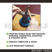 Load image into Gallery viewer, Square Leather Sand Bag DIY Hammering Jewellery Pad Non-Slip Metal Forming Stamping Bench Block
