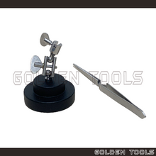 Load image into Gallery viewer, Third Hand For Soldering With Weighted Base Straight Soldering Tweezer Holding Soldering Tools
