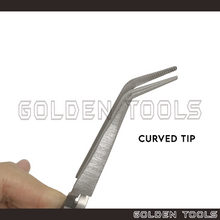 Load image into Gallery viewer, Third Hand For Soldering With Weighted Base Curved Soldering Tweezer Holding Soldering Tools
