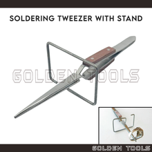 Load image into Gallery viewer, Third Hand For Soldering With Stand Straight Soldering Tweezer Holding Soldering Cincin Tools
