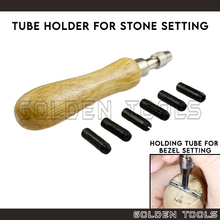 Load image into Gallery viewer, Holder For Universal Wooden Handle With Chucks Jewellery Engraving Polishing Carving Stone Setting Tools
