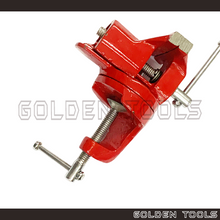 Load image into Gallery viewer, Mini Table Clamp Vice Bench Vice Swivel Base Rotation Table Vice Holding Tools Engineering Hobbyists Goldsmith Jewellery
