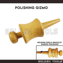 Load image into Gallery viewer, Polishing Gizmo Wood Mandrel Bracelet Making Ring Tool Polishing Tool
