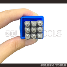 Load image into Gallery viewer, 1.5mm Numeric Metal Stamp Set Number Marking Punch Cop Set Jewellery Stamping Marking Tools
