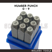 Load image into Gallery viewer, 1.5mm Numeric Metal Stamp Set Number Marking Punch Cop Set Jewellery Stamping Marking Tools

