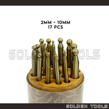 Load image into Gallery viewer, TSK 15 Pcs / 17 Pcs Dapping Punch Set Doming Punch Jewellery Making Casting Metal Casting
