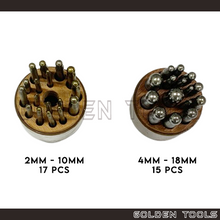 Load image into Gallery viewer, TSK 15 Pcs / 17 Pcs Dapping Punch Set Doming Punch Jewellery Making Casting Metal Casting
