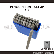 Load image into Gallery viewer, 1.5mm Uppercase Alphabet Letter Penguin Font Cop Metal Stamp Set Marking Punch Set Jewellery Stamping Marking Tools
