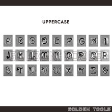 Load image into Gallery viewer, 1.5mm Uppercase Alphabet Letter Penguin Font Cop Metal Stamp Set Marking Punch Set Jewellery Stamping Marking Tools
