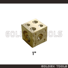 Load image into Gallery viewer, Square Brass Dapping Block Dapping Dies Shaping Tools Jewellery Casting tools Metal Casting Tools

