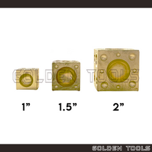 Load image into Gallery viewer, Square Brass Dapping Block Dapping Dies Shaping Tools Jewellery Casting tools Metal Casting Tools
