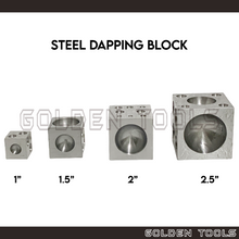 Load image into Gallery viewer, Square Steel Dapping Block Dapping Dies Shaping Tools Jewellery Casting Tools Metal Casting Tools

