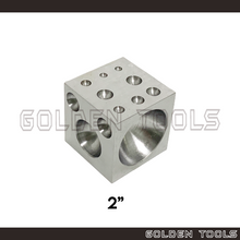 Load image into Gallery viewer, Square Steel Dapping Block Dapping Dies Shaping Tools Jewellery Casting Tools Metal Casting Tools
