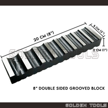 Load image into Gallery viewer, Half Round Grooved Dapping Design Block Dapping Dies Handicraft Art DIY Jewellery Making Shaping Tools
