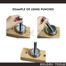 Load image into Gallery viewer, 55 MM &amp; 60 MM Steel Cupola Dapping Punch Set Punches Block Handicraft Art DIY Jewellery Making Tools
