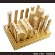 Load image into Gallery viewer, Swage Block &amp; Wooden Wood Punch Set Block Handicraft Art DIY Jewellery Making Shaping Tools
