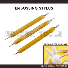 Load image into Gallery viewer, Ball Stylus Embossing Tool for DIY Handcraft Dotting Pottery Clay Sculpting Tracing Tools
