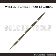 Load image into Gallery viewer, Twisted Double Ended Scriber for Carving Engraving Marking Crafting Drypoint Printmaking Tools
