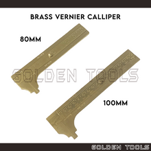 Load image into Gallery viewer, 80mm 100mm Brass Sliding Gauge Vernier Calliper For Inch And mm Measurement Jewellery Measuring Tools Precision Tools
