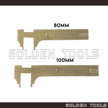 Load image into Gallery viewer, 80mm 100mm Brass Sliding Gauge Vernier Calliper For Inch And mm Measurement Jewellery Measuring Tools Precision Tools
