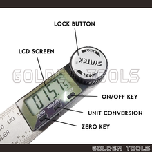 Load image into Gallery viewer, 360° Digital Angle Ruler Stainless Steel With Display Measuring Precision Tools
