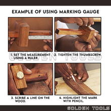 Load image into Gallery viewer, Wooden Marking Gauge Wood Crafting Marking Tool
