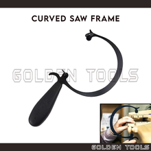Load image into Gallery viewer, Black Curved Saw Bow Frame With Wooden Handle Mata Gergaji Jewellery Cutting Tools Dental Tools Hand Tools
