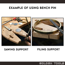 Load image into Gallery viewer, Multipurpose Bench Pin With Clamp Studio Flux Jewellery Making Table DIY Desk Tool
