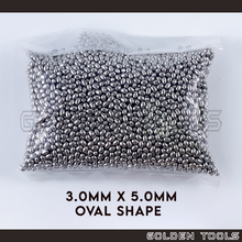 Load image into Gallery viewer, 3.0mm x 5.0mm Oval Shape Stainless Steel Tumbling Shot Tumbling Bead Mini Rotary Tumbler Jewellery Polishing

