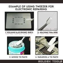 Load image into Gallery viewer, Flat Tip Tweezer Components Holding Assembling Tools Hobbyist DIY Art Handicraft Tools
