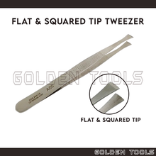 Load image into Gallery viewer, Flat &amp; Squared Tip Tweezer Components Holding Assembling Tools Hobbyist DIY Art Handicraft Tools
