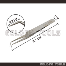 Load image into Gallery viewer, Ultrafine Curved Tip Tweezer Components Holding Assembling Tools Hobbyist DIY Art Handicraft Tools
