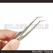 Load image into Gallery viewer, Ultrafine Curved Tip Tweezer Components Holding Assembling Tools Hobbyist DIY Art Handicraft Tools
