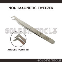 Load image into Gallery viewer, Angled Point Tip Tweezer Components Holding Assembling Tools Hobbyist DIY Art Handicraft Tools
