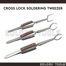 Load image into Gallery viewer, Work Holding Soldering Tweezer Oval Round Square Shape Holding Soldering DIY Art Handicraft Tools
