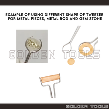 Load image into Gallery viewer, Work Holding Soldering Tweezer Oval Round Square Shape Holding Soldering DIY Art Handicraft Tools
