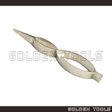 Load image into Gallery viewer, 5.5" Stainless AA Steel Cross Lock Gourd Shape Spring Tweezer With Serrated Tip Soldering Jewellery Hand Tools
