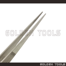 Load image into Gallery viewer, 6" Diamond Tweezer With Slide Locking With Serrated Tip For Holding Diamond, Bead And Stone Jewellery Hand Tools
