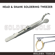 Load image into Gallery viewer, Head and Shank Tweezer With Lock Ring Holding Cincin DIY Handicraft Holding Tools
