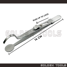 Load image into Gallery viewer, Head and Shank Tweezer With Lock Ring Holding Cincin DIY Handicraft Holding Tools
